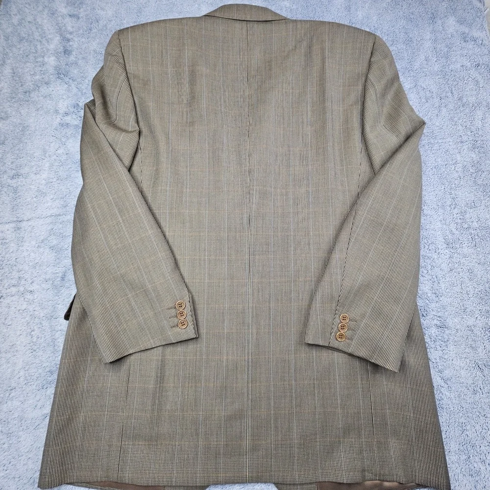 Vintage Canali Sport Coat Mens 44L Glen Plaid Blazer Wool Made in Italy Jacket